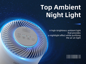 เครื่องฟอก<span class=keywords><strong>อากาศ</strong></span>แบบพกพาขนาดเล็กสำหรับบ้าน ดีไซน์ใหม่จากโรงงาน OEM พร้อมตัว<span class=keywords><strong>กรอง</strong></span><span class=keywords><strong>อากาศ</strong></span>แบบ HEPA เสียงเบา ปรับแต่งได้ - Product Image 3