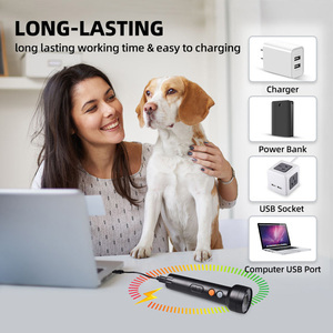 Ahuyentador de Perros a Prueba de Agua, <span class=keywords><strong>Control</strong></span> de Ladridos, Alcance de 5 m, Recargable, Linterna Ultrasónica LED, Suministros de Entrenamiento para Mascotas - Product Image 2