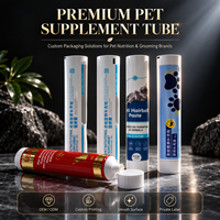 Tube de complément alimentaire en aluminium et plastique de qualité alimentaire avec bouchon à vis, impression UV, emballage sûr pour contact humain