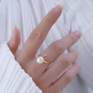 Bague en argent S925 tendance à faire soi-même, avec support vide pour perles de 3-4 mm et diamants taillés - Product Image 2