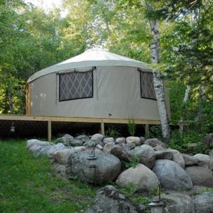 Cadre en bois anticorrosion tente de yourte étanche mongole Ger pour camping en plein air boîtier résistant au vent - Product Image 4