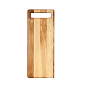 Planche de service haute et étroite en bois de frêne avec poignée intégrée, bicolore naturel, HORECA, OEM, personnalisable, Vietnam - Product Image 1