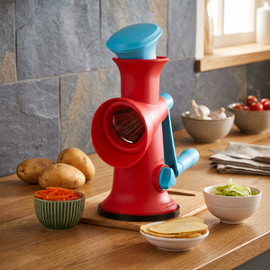 ANAX Râpe Rotative Pliable 4-en-1 Manuel pour Légumes/Fruits/Fromage, Lames en Acier Inoxydable PP, Compatible Lave-Vaisselle, Outil de Cuisine - Product Image 3