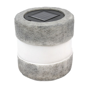 Lumière de décoration de lampe de colonne blanche chaude de pierre de roche menée solaire extérieure pour <span class=keywords><strong>la</strong></span> cour de chemin de j - Product Image 2