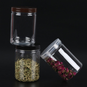 Pot en plastique PET transparent 85*120, pot hermétique de qualité alimentaire, pot pour biscuits et tisanes, pot de stockage alimentaire - Product Image 3