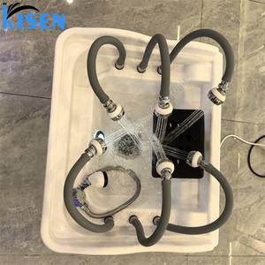 KISEN Cabines de douche portables, SPA capillaire, Plateau de lavage pour salon de <span class=keywords><strong>coiffure</strong></span>, Lit vapeur, Plusieurs douches, <span class=keywords><strong>Bac</strong></span> à <span class=keywords><strong>shampoing</strong></span> - Product Image 4