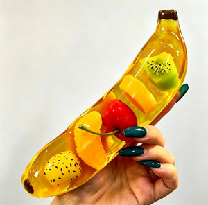 Maltose Fruit Jelly Candy Banana Shape Real Fruit Pieces Gummy Snacks for Kids Party Individual Packaging - Product Image 6