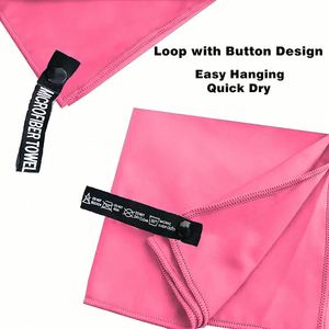 Serviette en polyester tissé de couleur unie à séchage rapide, pliable, idéale pour le yoga, le cyclisme, les activités de plein air et les voyages - Product Image 2