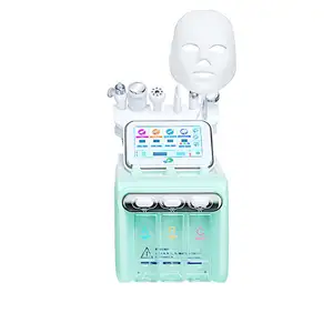 En kaliteli düşük fiyat 6 in 1 Hydra oksijen jeti dermabrazyon hidro Aqua soyma güzellik yüz ekipmanları Salon yüz makinesi