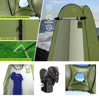 Perlengkapan Toilet Portabel untuk Berkemah dengan Tenda Privasi Lipat, Kamar Mandi yang Dapat Dicuci, Ruang Ganti, dan Tas untuk Penggunaan di Luar Ruangan, Hiking, Pantai, dan Perjalanan