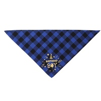 Ensemble de décoration d'anniversaire de luxe en coton Zoyi pour animaux de compagnie, pour chats et chiens, toutes saisons, bavoir et accessoires de chapeau