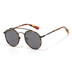Gafas de sol redondas con montura completa, lentes verdes, protección UV400, estilo retro unisex para adultos - Product Image 5