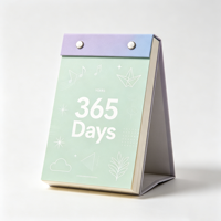 Calendrier de bureau quotidien 365 jours 2027 personnalisé avec logo, en papier, reliure supérieure à double spirale, pages détachables, pour cadeau d'entreprise ou de bureau