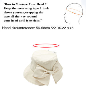 Chapeau Bob Tendance Style Japonais pour Femme, Version Coréenne, Protection Solaire, Effet Amincissant, Nœud Décoratif, Décontracté - Product Image 2