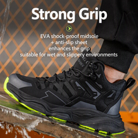 Chaussures de sécurité OEM pour homme avec embout en acier, anti-écrasement, anti-perforation, chaussures de travail antistatiques pour la construction et l'usine 8818