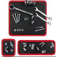 Tapis magnétique pour outils, tapis de rangement magnétique haute performance, ensemble de trois pièces, tapis en cuir magnétique pour outils
