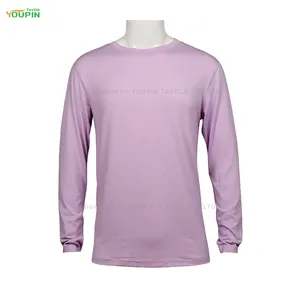 Bán Buôn Unisex Bông Cảm Thấy 190Gram Polyester Dài Tay Áo Tee Áo Sơ Mi Thăng Hoa Trống Dài Tay Áo T Áo Sơ Mi Cho Tùy Chỉnh In Ấn