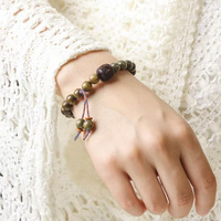 Bracelet DIY en bois de santal vert avec mantra à six syllabes