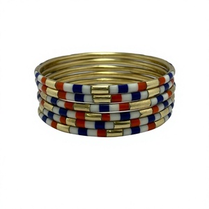 Gold Plated Silver Beaded Black Brass Bangle Handmade in India <b>Resin</b> Vintage Wedding Fashionable Bangles Custom Manufacturer - Product Image 1