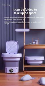 Fashion Rechargeable <b>Mini</b> Skin-friendly 8L Large Folding Portable Capacity Separate Water Basket Washing Machine <b>Mini</b> Skin-frien - Product Image 4