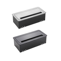 Prise de table multifonctionnelle Jiaxin, rabattable, universelle, en aluminium noir, pour bureau