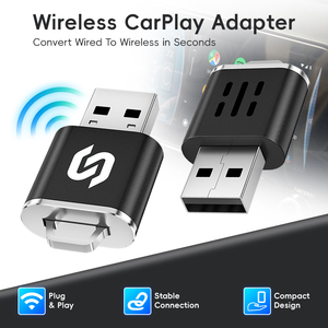 Manufacturer <b>USB</b> Port 2 in 1 CarPlay Wireless <b>Adapter</b>, <b>USB</b> Auto Reconnect for OEM Wired CarPlay Upgrade - Product Image 1