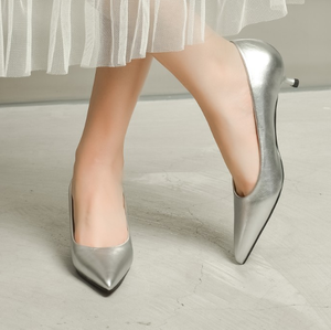 UP-5945r Ladies Party Dress High <strong>Heels</strong> Sandals Classic Sliver <strong>Stiletto</strong> 3cm <strong>Low</strong> <strong>Heel</strong> Pumps Shoes for Women - Product Image 6