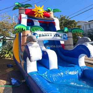Château gonflable de haute qualité, thème estival, toboggan aquatique gonflable, château gonflable, toboggans aquatiques gonflables pour les fêtes d'enfants - Product Image 4