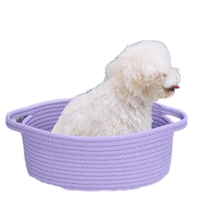 <span class=keywords><strong>Panier</strong></span> <span class=keywords><strong>à</strong></span> <span class=keywords><strong>linge</strong></span> en corde de coton tissé pliant quotidien de <span class=keywords><strong>grand</strong></span> <span class=keywords><strong>volume</strong></span> avec poignées Organisateur de rangement pour vêtements et jouets - Product Image 4