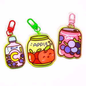 พวงกุญแจอะคริลิกอีพ็อกซี่พิมพ์โลโก้ได้ตามต้องการพวงกุญแจรูปตัวการ์ตูนอะนิเมะสไตล์โฮโลแกรมสามารถปรับแต่งได้ - Product Image 3