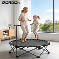 GORDON OEM Faltbares Mini-Trampolin 48'' Rebounder-Trampolin mit Verstellbarem Schaumstoffgriff Fitness-Trampolin für Indoor-Heimtraining