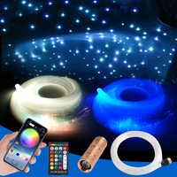 Nueva Luz de Techo para Auto con Efecto de Cielo Estrellado de 16W, Luz Ambiental Interior RGBW, Luz de Fibra Óptica LED, Decoración para Auto y Hogar