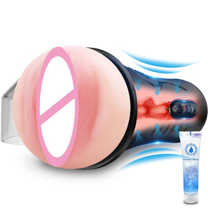Masturbador Masculino Vibrador, Vagina Realista Texturizada, Copa de Masturbación de Bolsillo, 7.5 Pulgadas de Profundidad, Suave y Voluminoso - Product Image 1