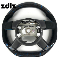 Volant de direction personnalisé en fibre de carbone bleu poudré avec LED pour l'intérieur des voitures Chrysler 300 300C 2008 2009 2010 2011 2012 pour Dodge