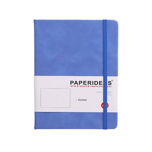 Wholesale Spiral Color Changing PU Hard Face A5 Strap Notebook Customized Velvet Wire-O Binding Business Gift - Product Image 5