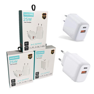Chargeur mural <span class=keywords><strong>USB</strong></span>-<span class=keywords><strong>C</strong></span> à double port A+<span class=keywords><strong>C</strong></span> avec logo OEM, charge rapide PD 25W, chargeur de téléphone portable pour iPhone Samsung - Product Image 1