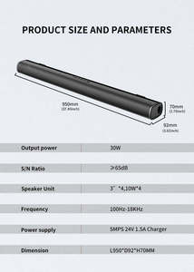 Barra de Sonido Inalámbrica Bluetooth para TV, Sonido Envolvente Estéreo y Adaptador, Calidad de Audio Superior para Cine en Casa - Product Image 6