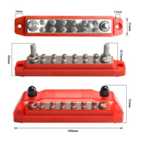Bloc de distribution d'alimentation électrique, barre omnibus électrique, boîte de barre omnibus électrique, 200 600 a DC 48V, cuivre, laiton, base en PC, acier inoxydable, batterie Lifepo4