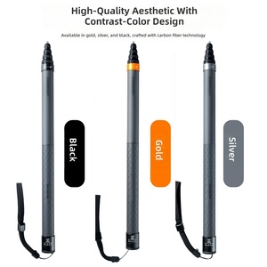 Perche à selfie invisible en fibre de carbone 3M pour caméra <span class=keywords><strong>panoramique</strong></span> Insta360 X5 X4 X3, extension de poignée, monopode, accessoire - Product Image 2