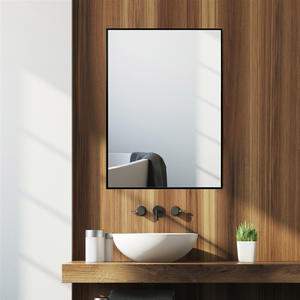 Commode <span class=keywords><strong>de</strong></span> <span class=keywords><strong>salle</strong></span> <span class=keywords><strong>de</strong></span> <span class=keywords><strong>bain</strong></span> au design moderne haut <span class=keywords><strong>de</strong></span> gamme <span class=keywords><strong>petit</strong></span> miroir mural rectangulaire à cadre en métal compact doré pour la décoration intérieure tentures murales - Product Image 2