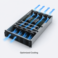 Châssis de serveur IA 4U en tôle sur mesure TZR OEM, à montage en rack, à haut débit d'air, pour calcul GPU