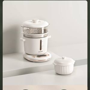 Daewoo – marmite électrique en céramique, 1L, multifonction, automatique, pour soupe, bouillie, pot santé, blanc perle - Product Image 6