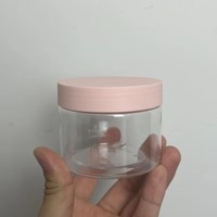 Pot en plastique PET de qualité alimentaire 50 ml 100 ml, conteneur cosmétique vide transparent avec couvercle mat coloré pour gommage corporel, masque facial, crème
