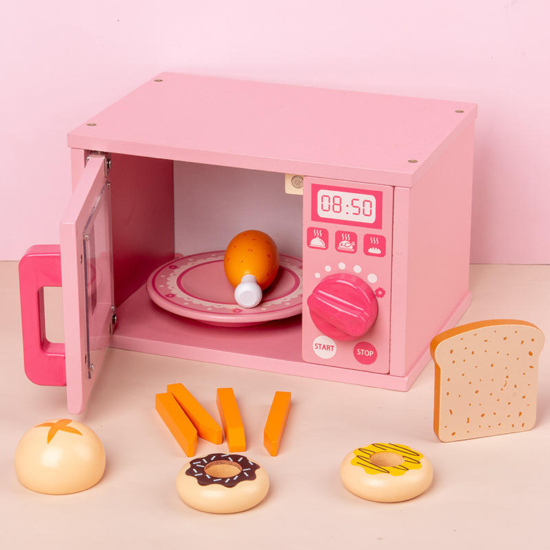 Pink microwave oven