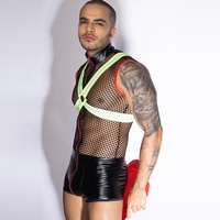 Halloween Adulte Hommes Sexy Sous-Vêtements Fantaisie Combinaison Sexy Hommes Pompier Costume pour Jeux