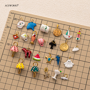 การเดินทางและการพักผ่อน |   จี้รูปอาหารเคลือบทอง 18K PVD บนสแตนเลสสตีล สำหรับเทศกาล |   กันน้ำ ป้องกันการแพ้ และไม่หมองคล้ำ - Product Image 6