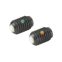 Plongeurs à ressort à bille à long bec fileté en acier au carbone oxydé noir, sur mesure et OEM, à ajustement par pression, M6 M8, de PDM