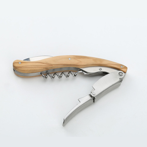 Biểu Tượng Tùy Chỉnh Hiện Đại Ô Liu Xử Lý Thép Không Gỉ Rượu Vang Mở Chai Với Lá Cắt Cho Sommeliers Và Rượu Vang Bồi bàn - Product Image 6