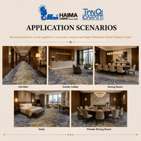 Tapis d'hôtel Axminster sur mesure pour la zone de réception du hall et le revêtement de sol de la salle de banquet