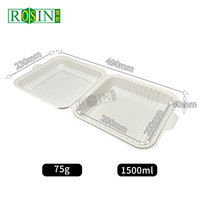 Boîte à burger carrée mini jetable personnalisée pour emporter, emballage alimentaire rapide, boîte à charnière en PP et amidon de maïs pour burgers congelés